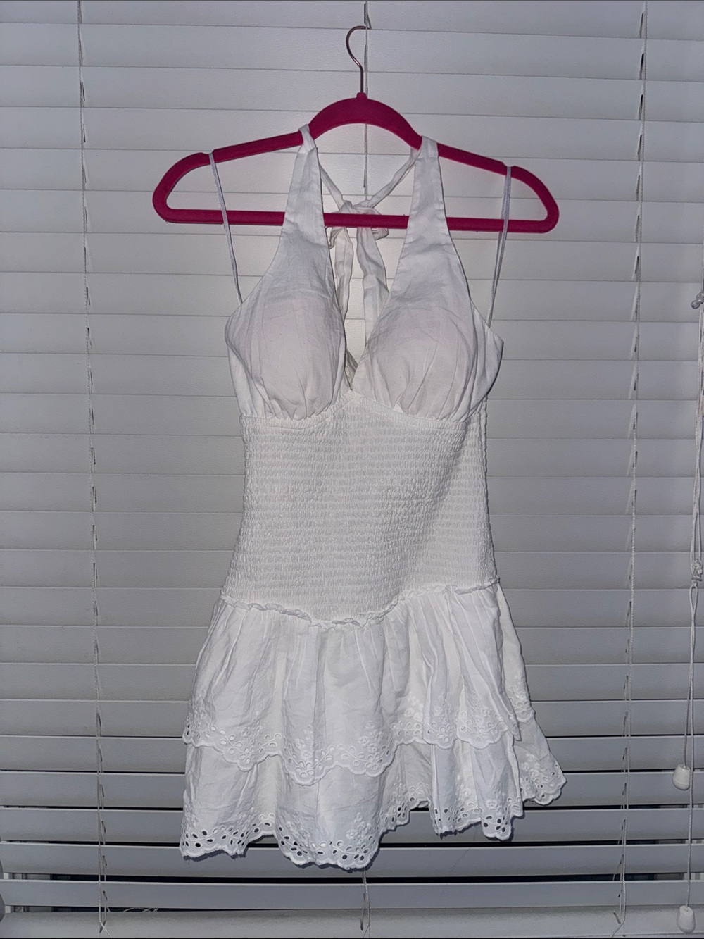 Hollister White Halter Mini Romper